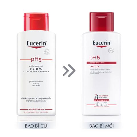 Sữa Dưỡng Thể Eucerin PH5 Cho Da Nhạy Cảm 250ml - Dưỡng Ẩm, Bảo Vệ Da, Hỗ Trợ Cân Bằng pH Lý Tưởng