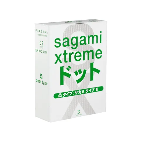Bao Cao Su Sagami White Box Gai Nhỏ - Chấm Nổi (Hộp 3)