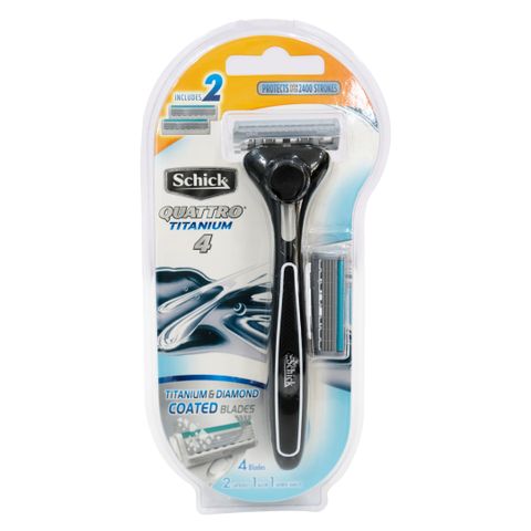 Dao Cạo Schick Quattro Titan4 1s - Dao Cạo Râu Chất Lượng Cao, Lưỡi Bền, Thiết Kế Linh Hoạt, Phù Hợp Với Mọi Loại Da