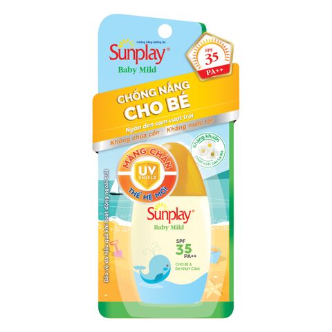 Sữa Chống Nắng Sunplay Baby Mild SPF35 PA++ 30g - Dành Cho Bé Và Da Nhạy Cảm, Không Chất Hấp Thu Tia, Dịu Nhẹ, Lành Tính