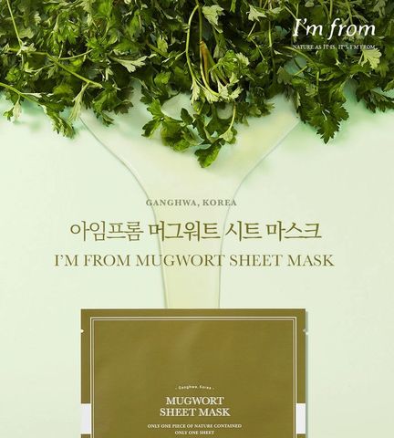 Mặt Nạ Ngải Cứu I'm from Mugwort Sheet Mask 20ml - Làm Dịu Da Nhạy Cảm, Chiết Xuất Thiên Nhiên, Dưỡng Ẩm Tối Ưu