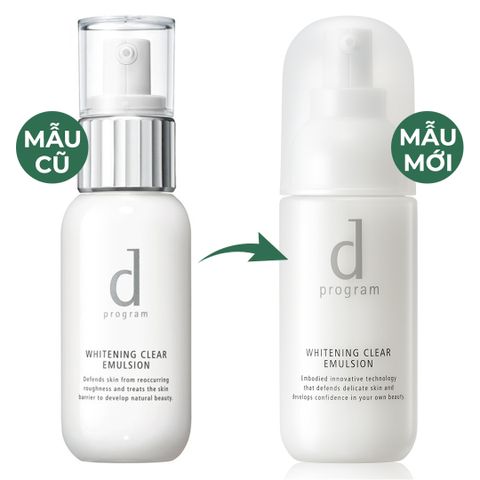 Sữa Dưỡng Sáng Da d program Whitening Clear Emulsion 100ml - Công Nghệ Microbiome, Dưỡng Da Sáng Mịn, Thích Hợp Mọi Loại Da