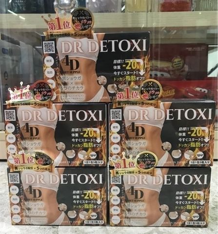 Viên uống giảm cân Dr Detoxi 4D của Nhật Bản hộp 30 gói