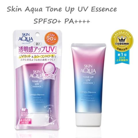 Kem Chống Nắng Nâng Tông Da Skin Aqua Tone Up UV Essence SPF 50+ PA++++ 80g - Dưỡng Trắng Da, Chống Nắng Tối Ưu từ Rohto Nhật Bản