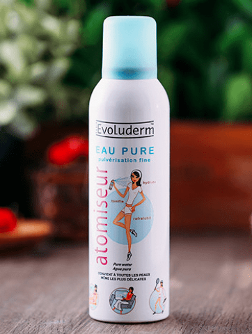 Xịt Khoáng Dưỡng Da Evoluderm Eau Pure 150ml - Nước Khoáng Tự Nhiên Cấp Ẩm, Làm Dịu Da Hỏng Kích Ứng Từ Pháp