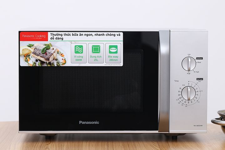 Lò Vi Sóng Panasonic NN-SM33HMYUE 25L Cơ 800W - Nấu, Hâm Nóng, Rã Đông - Thiết Kế Sang Trọng, Dễ Sử Dụng