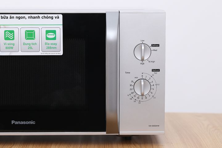 Lò Vi Sóng Panasonic NN-SM33HMYUE 25L Cơ 800W - Nấu, Hâm Nóng, Rã Đông - Thiết Kế Sang Trọng, Dễ Sử Dụng