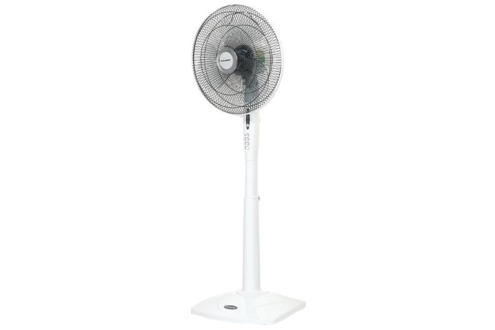 Quạt đứng Sharp PJ-S40RV-WH 50W - Quạt điện tích hợp 3 tốc độ gió, điều chỉnh chiều cao, thiết kế sang trọng cho không gian sống hiện đại