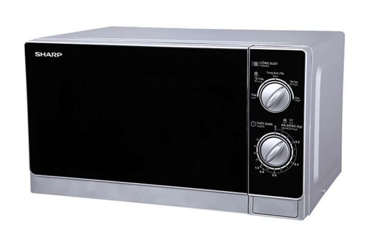 Lò Vi Sóng Sharp R-203VN-M 20 Lít - Kiểu Dáng Sang Trọng, 800W, Đèn Quan Sát, Nấu Nhanh, Hẹn Giờ Tiện Lợi, Dễ Dàng Vệ Sinh