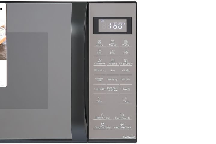 Lò Vi Sóng Nướng Panasonic NN-CT66MBYUE 27L - Công Suất 900W/1400W, Thiết Kế Sang Trọng, Chế Độ Nấu Đa Dạng, Khóa Trẻ Em
