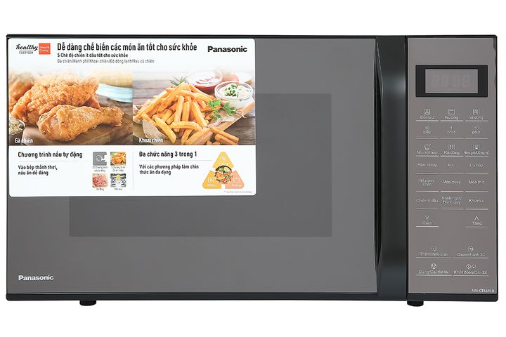 Lò Vi Sóng Nướng Panasonic NN-CT66MBYUE 27L - Công Suất 900W/1400W, Thiết Kế Sang Trọng, Chế Độ Nấu Đa Dạng, Khóa Trẻ Em