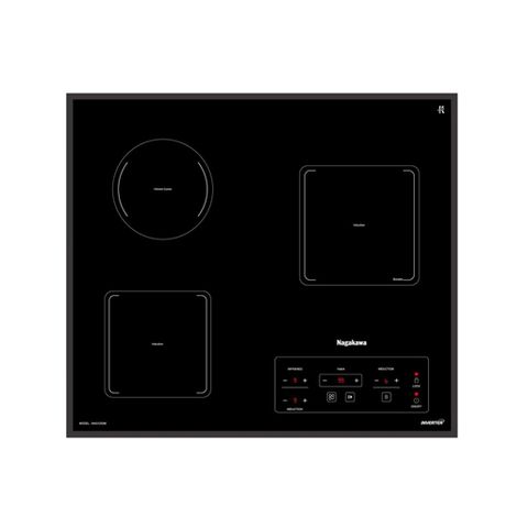 Bếp Từ Đôi Nagakawa NK2C22MB UltraSlim - Thiết Kế Sang Trọng, Công Nghệ Inverter Tiết Kiệm Điện, Chức Năng Booster Nấu Nhanh, Đảm Bảo An Toàn