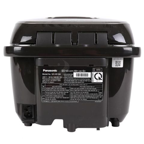 Nồi Cơm Điện Cao Tần Panasonic SR-HB184KRA 1.8L - Lòng Nồi Phủ Kim Cương Kamado, Thiết Kế Sang Trọng, Phù Hợp Gia Đình 4-6 Người