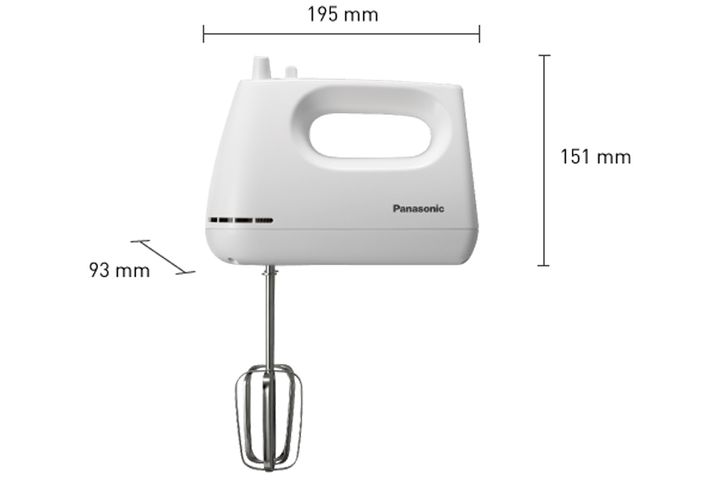 Máy Đánh Trứng Panasonic MK-GH3WRA - Thiết Kế Gọn Đẹp, 5 Tốc Độ, Công Suất 175W, Bền Bỉ, Thích Hợp Mọi Không Gian Bếp