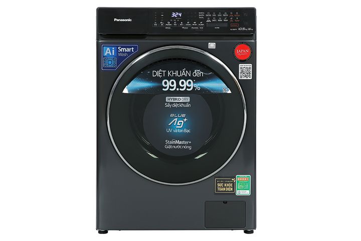 Máy giặt sấy Panasonic Inverter 10.5kg/6kg NA-S056FR1BV