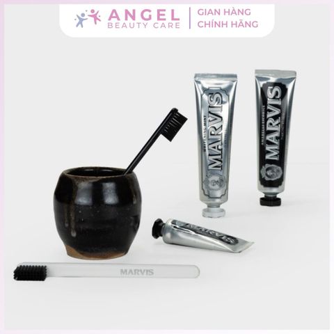 Kem Đánh Răng Marvis Whitening Mint 85ml - Làm Trắng Răng, Thơm Mát