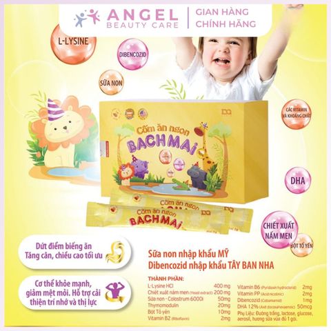Cốm Ăn Ngon Bạch Mai 30 Gói - Hỗ Trợ Tăng Cân, Tăng Đề Kháng Cho Bé