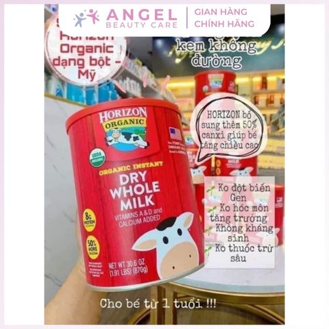 Sữa Tươi Horizon Organic Dry Whole Milk Dạng Bột 870g