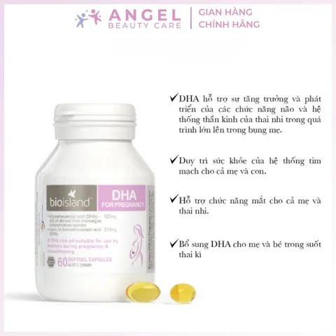 Viên Vitamin bầu DHA Bioisland - 60 Viên