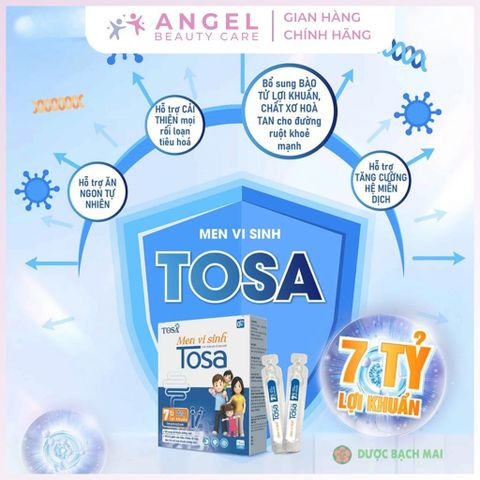 Men Vi Sinh TOSA 15 Ống Bổ Sung Lợi Khuẩn, Hỗ Trợ Tiêu Hóa Bé