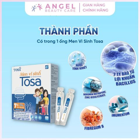 Men Vi Sinh TOSA 15 Ống Bổ Sung Lợi Khuẩn, Hỗ Trợ Tiêu Hóa Bé