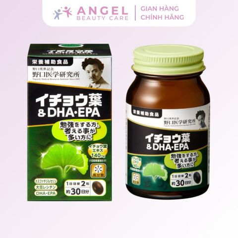 Viên uống bổ não DHA & EPA Ginkgo Noguchi Nhật Bản - Hộp 60 viên