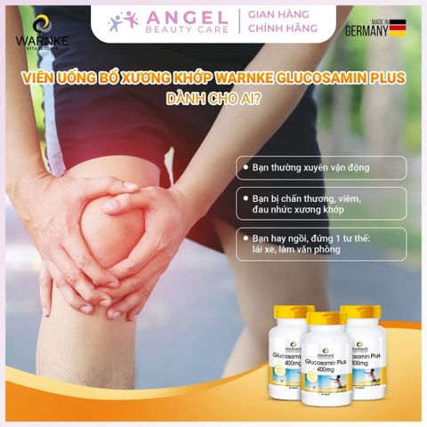 Viên Uống Warnke Glucosamine Plus 400mg - Bổ Khớp, Tái Tạo Sụn Khớp