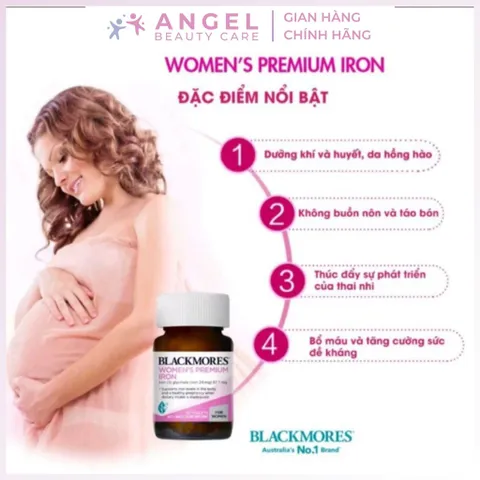 Viên Uống Bổ Sung Sắt Blackmores Pregnancy Iron Cho Bà Bầu 30 Viên