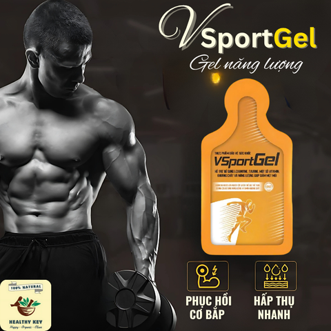 Gel Năng Lượng VsportGel Organic 15mL - Hỗ trợ Phục Hồi Cơ Bắp, Tăng Cường Sức Bền, Giảm Đau Nhức Sau Tập Luyện
