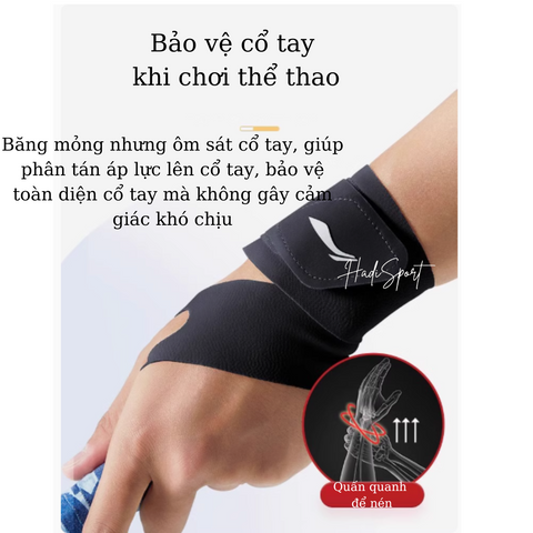 Băng quấn cổ tay Lining LDET189 - Mỏng nhẹ, bảo vệ cổ tay khi chơi thể thao, chất liệu nylon thoáng khí, dễ dàng sử dụng, phù hợp cho mọi vận động viên