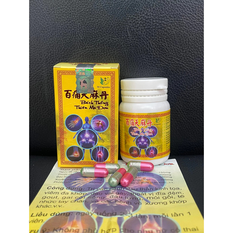 Viên Glucosamine Bách Thống Thiên Ma Đơn 30 viên - Hỗ Trợ Thoái Hóa Khớp, Đau Thần Kinh Tọa, Gai Cột Sống, Đau Lưng