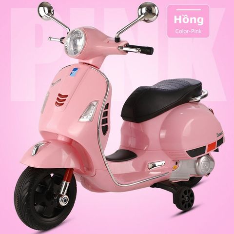 Xe máy điện Vespa Q168 cho bé - Xe tay ga trẻ em an toàn với đèn LED, âm nhạc, chất liệu nhựa PP, kích thước 102 x 50.5 x 75.5 cm