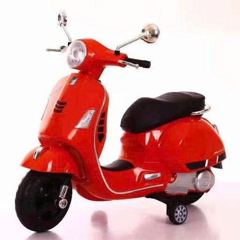 Xe máy điện Vespa Q168 cho bé - Xe tay ga trẻ em an toàn với đèn LED, âm nhạc, chất liệu nhựa PP, kích thước 102 x 50.5 x 75.5 cm