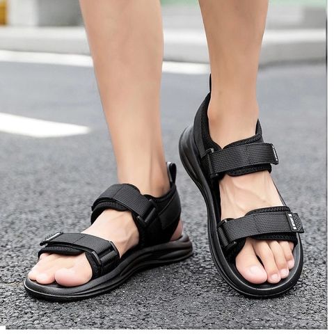 Dép Xăng Đan Nam DP36 Logo SPORT - Dép Da Cao Cấp Quai Hậu Thời Trang Học Sinh, Đế êm Đi Học và Dạo Phố