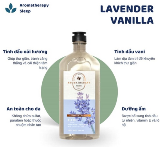 Sữa Tắm Bath & Body Works Calm Haven Lavender & Iris 295ml - Hương Thơm Thư Giãn Từ Oải Hương và Hoa Iris, Chăm Sóc Da Tự Nhiên