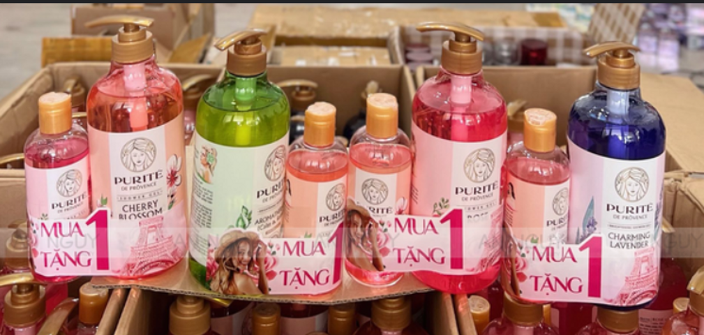 Sữa Tắm Purité 850ML + 250ML - Dưỡng Ẩm Da, Hương Thơm Tự Nhiên, Phù Hợp Mọi Loại Da, Mỹ Phẩm Cao Cấp Mỹ