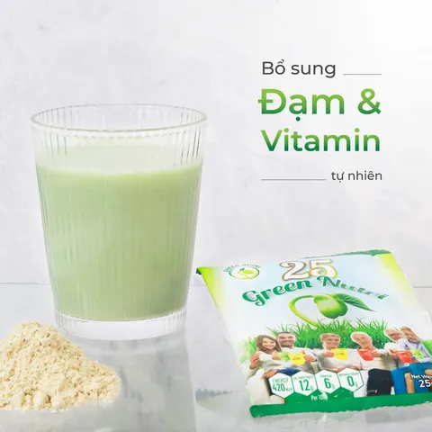 Ngũ Cốc Dinh Dưỡng 25 Green Nutri Có Tảo Xoắn - Sữa Hạt Thực Vật Nhập Khẩu, 625gr Hộp Giấy, Vegan, Chống Oxy Hóa, Trẻ Hóa Da