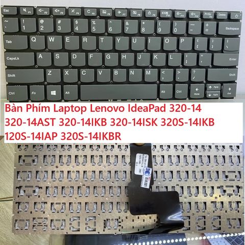 Bàn Phím Thay Thế Laptop Lenovo IdeaPad 320-14, 320S-14IKB - Độ Nhạy Cao, US Layout, Công Nghệ Nano, Bảo Hành 9 Tháng