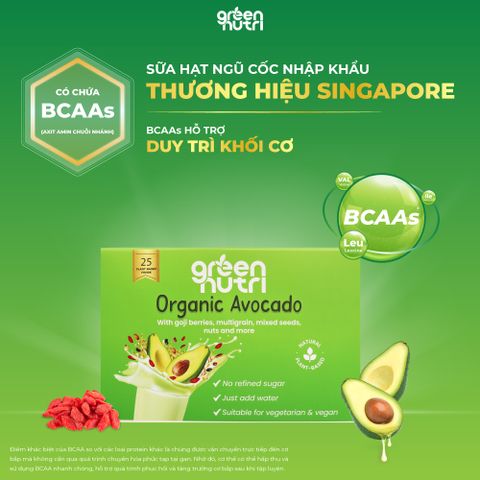 Sữa Hạt Ngũ Cốc Organic Avocado 625g - Thức Uống Dinh Dưỡng Thuần Chay, Hỗ Trợ Sức Khỏe, No Cholesterol, Dành Cho Mọi Lứa Tuổi