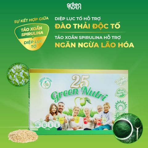 Sữa Hạt Ngũ Cốc 25 Green Nutri Hộp 625g - Thực Phẩm Chức Năng Dinh Dưỡng, Thuần Chay, Không Đường Tinh Luyện