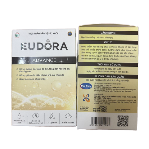 Viên Uống Eudora Advance Đẹp Da, Chắc Khoẻ Tóc Móng - Hộp 50 Viên