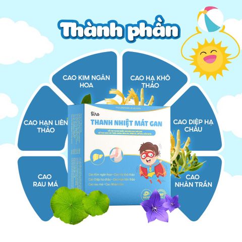 Siro Thanh Nhiệt Mát Gan Santafa - Hỗ Trợ Giải Độc Gan, Tăng Cường Chức Năng Gan - Hộp 10 Ống