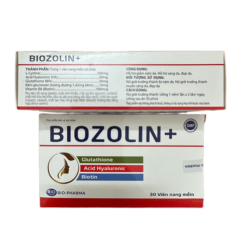 Viên Uống Biozolin + Hỗ Trợ Chống Lão Hoá Da, Làm Đẹp Da - Hộp 30 Viên