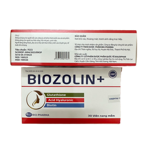 Viên Uống Biozolin + Hỗ Trợ Chống Lão Hoá Da, Làm Đẹp Da - Hộp 30 Viên