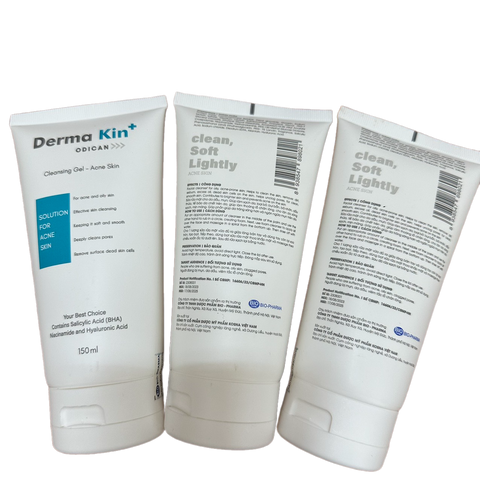 Sữa Rửa Mặt Derma Kin+ Cho Da Dầu Mụn - 150ml, Làm Sạch Dịu Nhẹ, Ngăn Ngừa Mụn, Thích Hợp Cho Da Nhạy Cảm