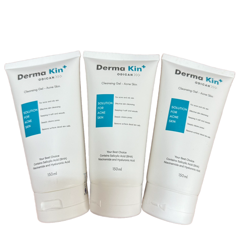 Sữa Rửa Mặt Derma Kin+ Cho Da Dầu Mụn - 150ml, Làm Sạch Dịu Nhẹ, Ngăn Ngừa Mụn, Thích Hợp Cho Da Nhạy Cảm