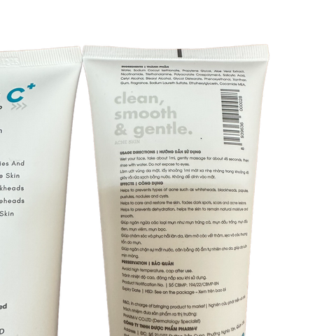 Sữa Rửa Mặt Derma C + Advanced Dành Cho Da Dầu Mụn - 150ml