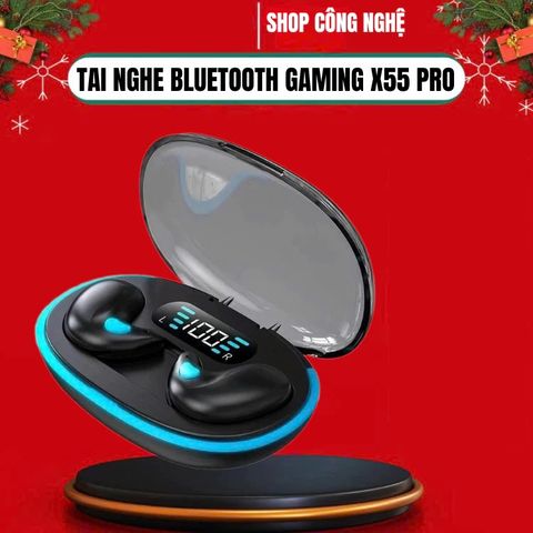 Tai Nghe Bluetooth Thể Thao X55 Pro TWS 5.3 - Chống Nước, Âm Thanh Chất Lượng, Pin Trâu, Phong Cách Thể Thao Hầm Hố