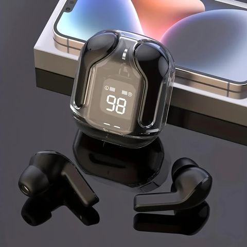 Tai Nghe Bluetooth KY8 Mini Trong Suốt - Tai Nghe TWS Không Dây Khử Tiếng Ồn, Màn Hình Kỹ Thuật Số, 6 Màu Sắc Sành Điệu