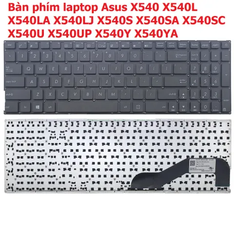 Bàn phím laptop Asus X540 X540L X540LA X540LJ X540S X540SA - Zin chuẩn US, có nút nguồn, thay thế cho các dòng máy lỗi
